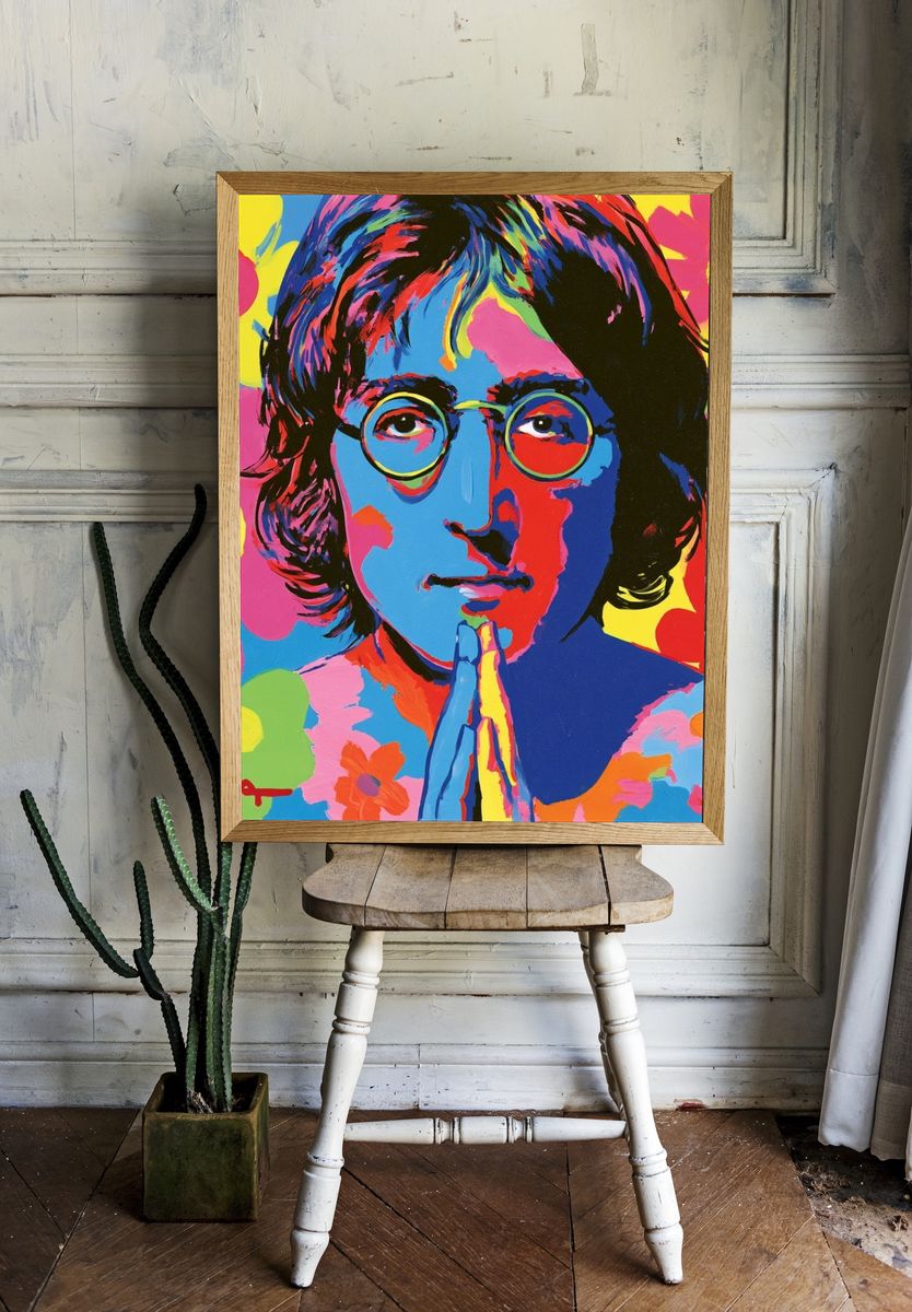 John Lennon Pop Art Poster. room preview