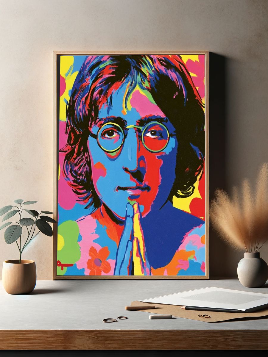 John Lennon Pop Art Poster. — room view 2