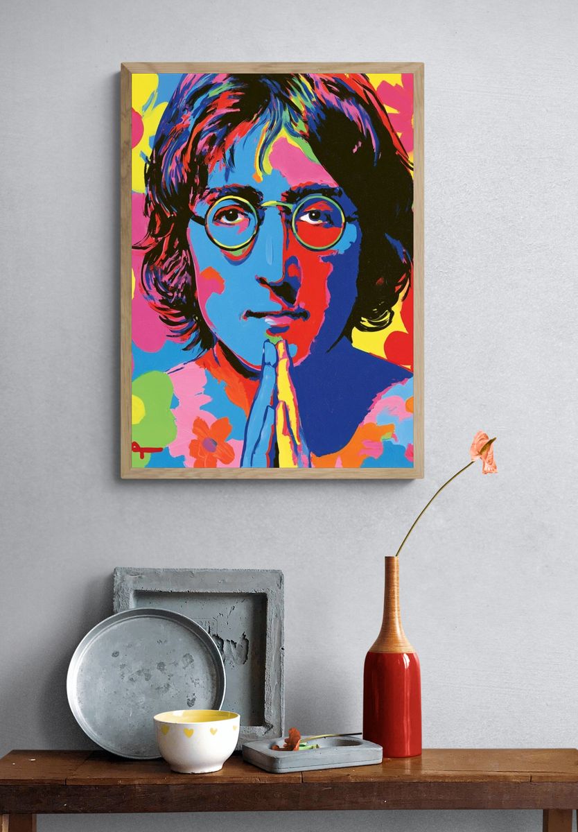 John Lennon Pop Art Poster. — room view 3