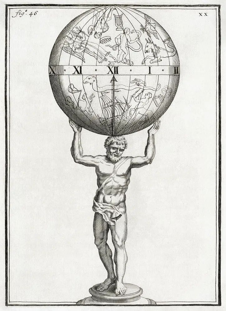 Atlas Holding the Celestial Sphere — Fine Art Print. poster detail