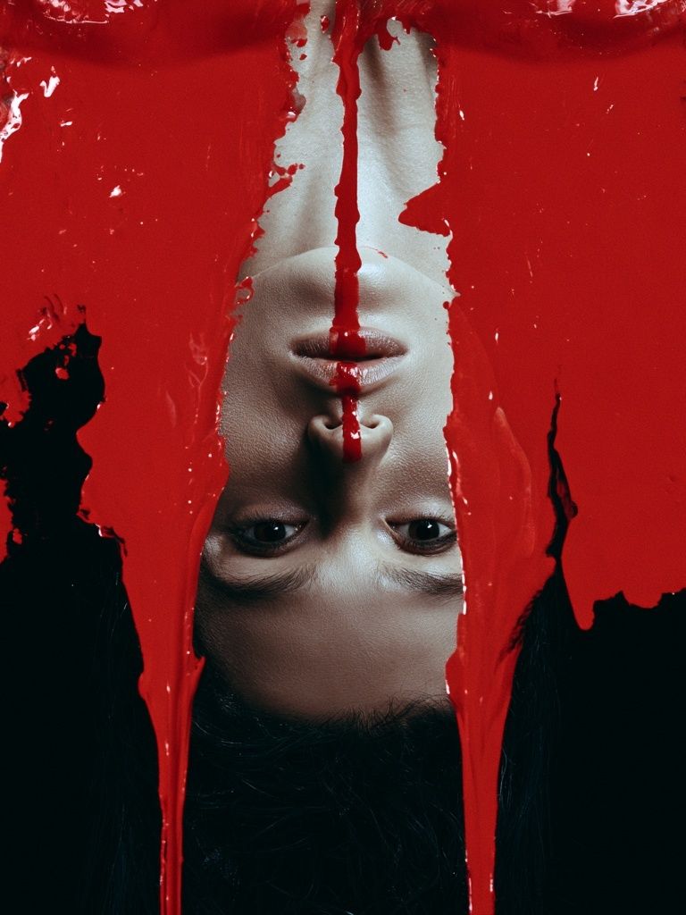 Red Paint Portrait Print. poster detail