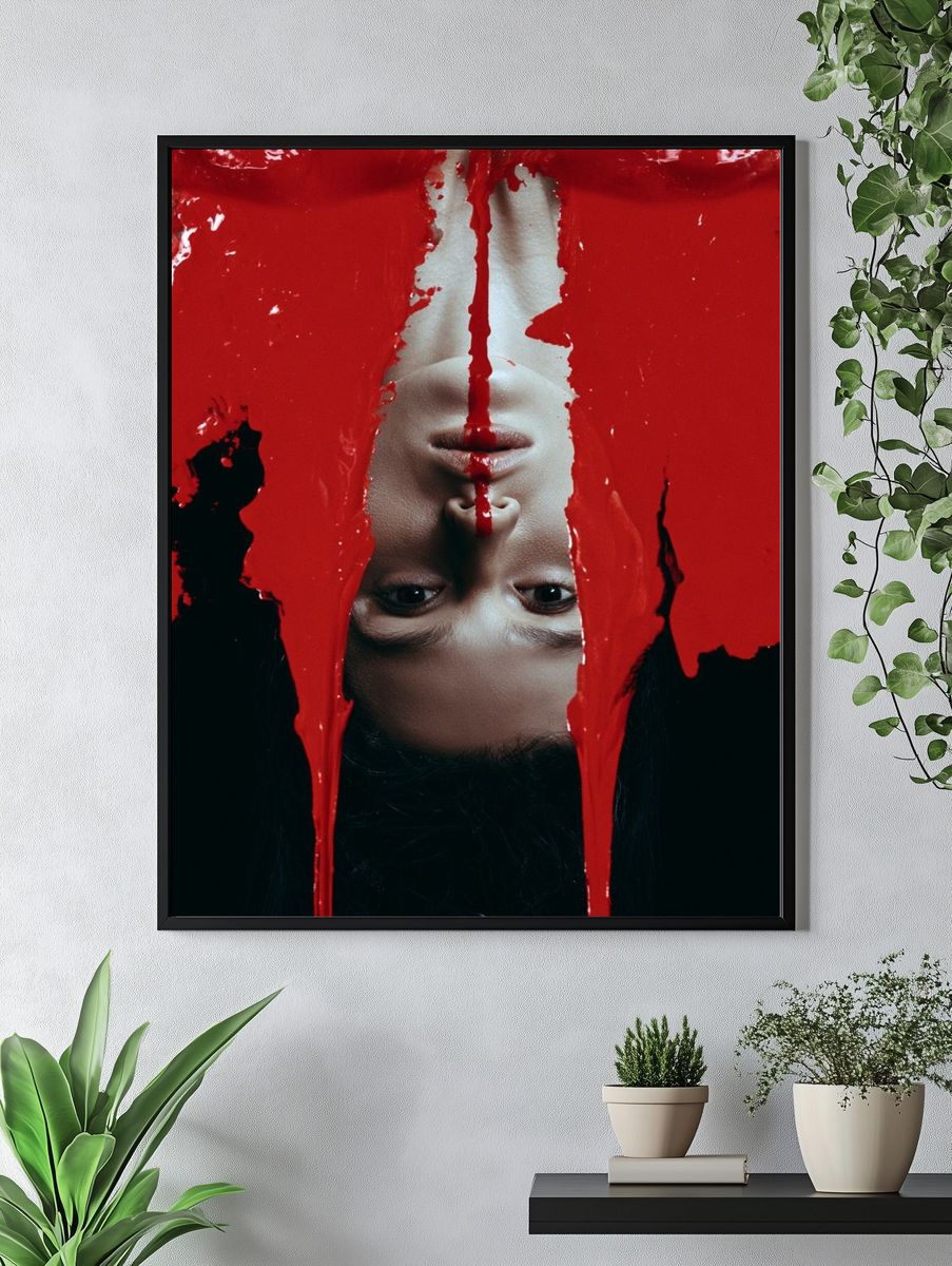 Red Paint Portrait Print. — room view 4