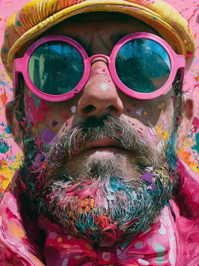 Color Splash Portrait Poster. poster detail