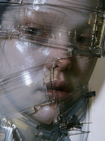 Fragmented Face Contemporary Print.