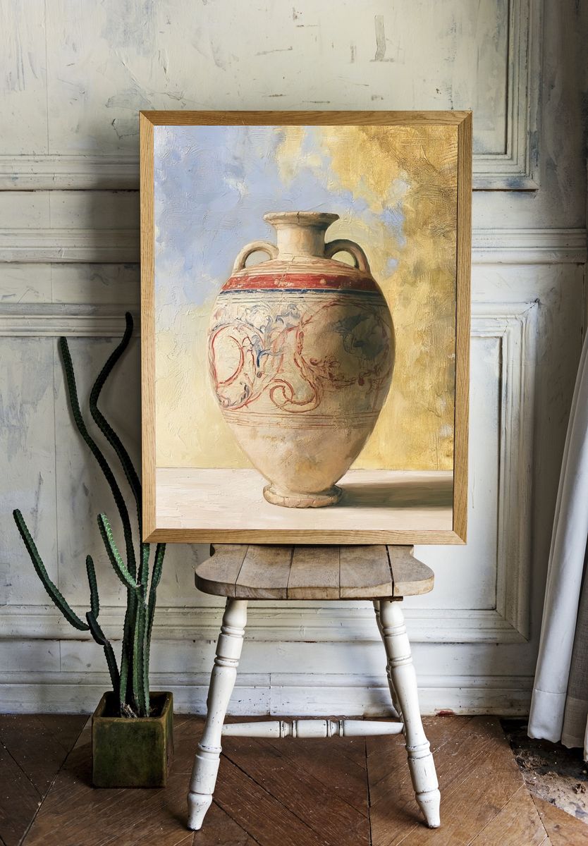 Ancient Ceramic Vase Fine-Art Print. room preview