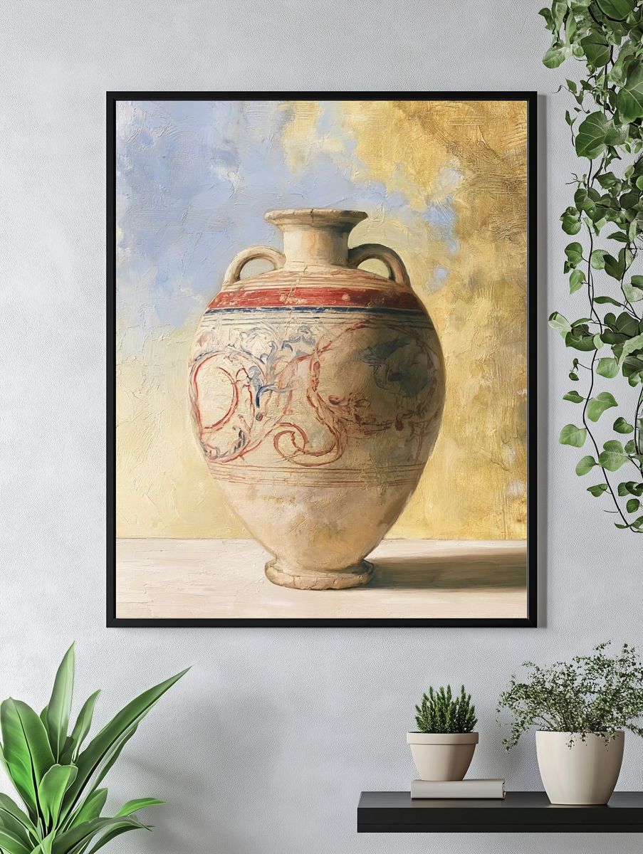 Ancient Ceramic Vase Fine-Art Print. — room view 4