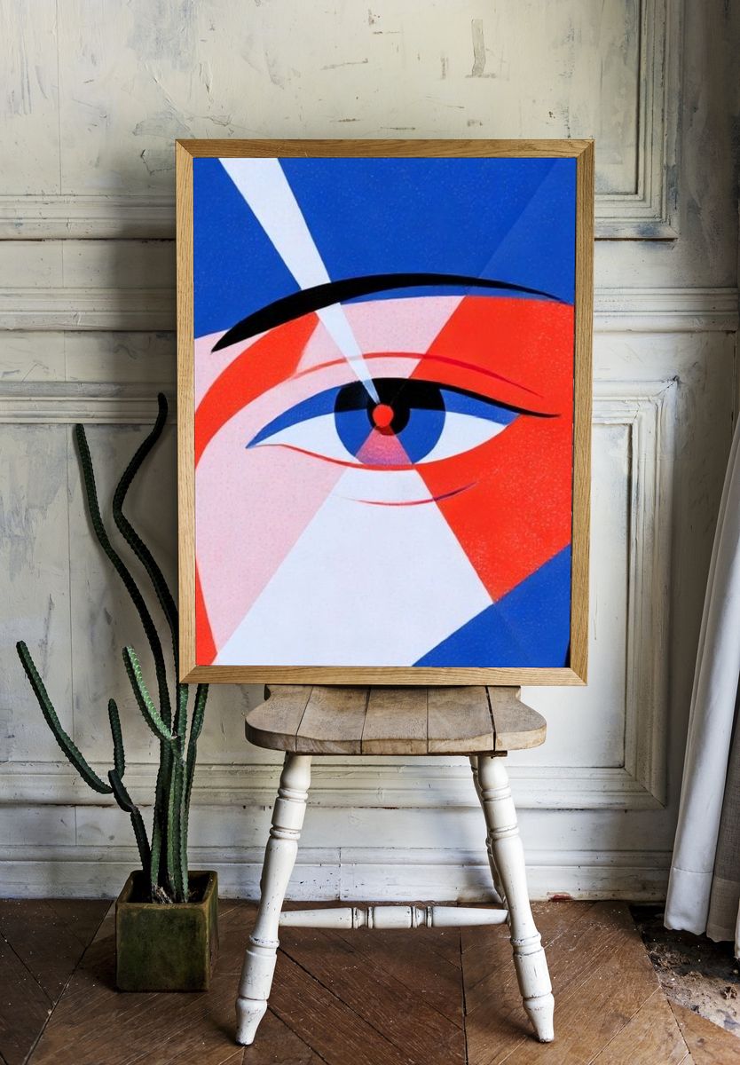Abstract Eye Pop-Art Poster. room preview