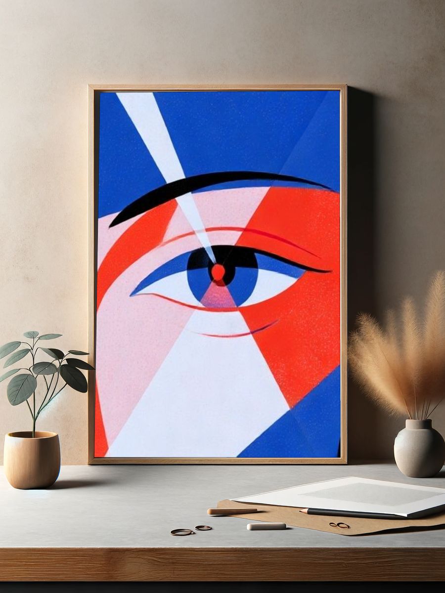 Abstract Eye Pop-Art Poster. — room view 2