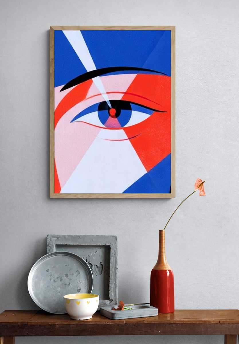 Abstract Eye Pop-Art Poster. — room view 3