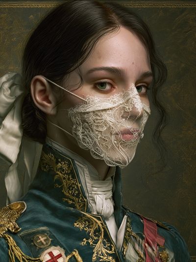 Masked Portrait Fine-Art Print. poster