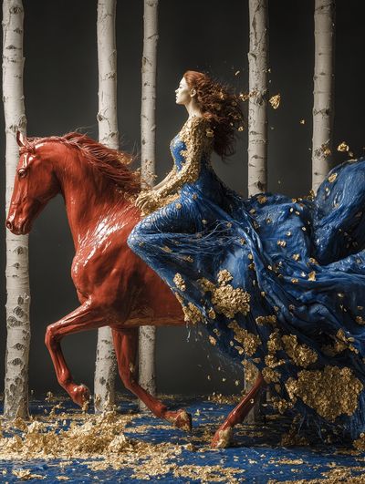 Majestic Horse and Woman