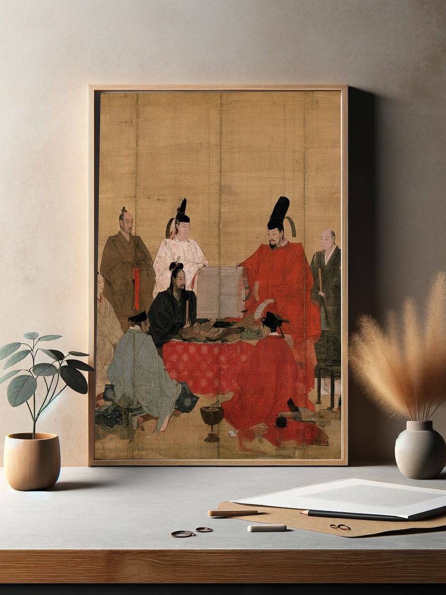 Ancient Court Gathering Fine-Art Print. — room view 2
