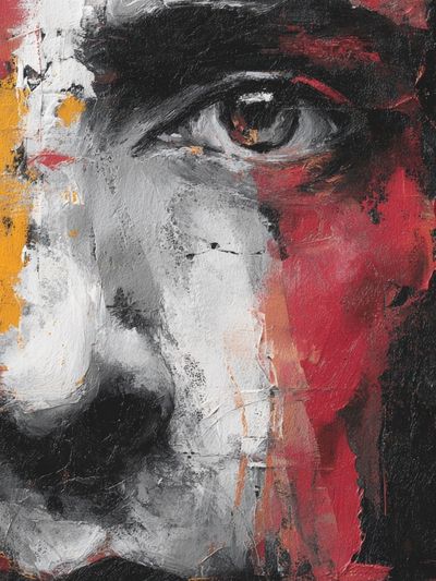 Abstract Face Portrait Print. poster
