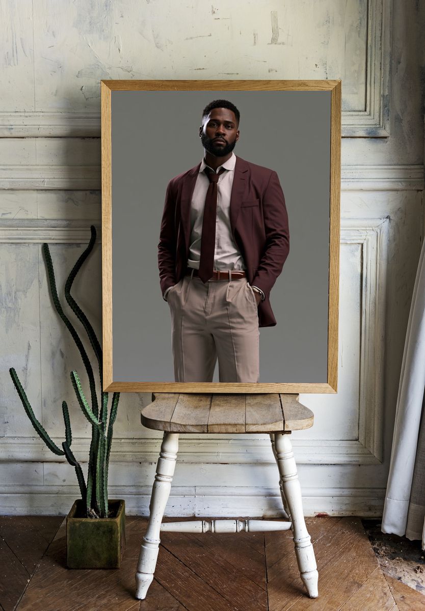 Elegant Menswear Portrait Poster. room preview