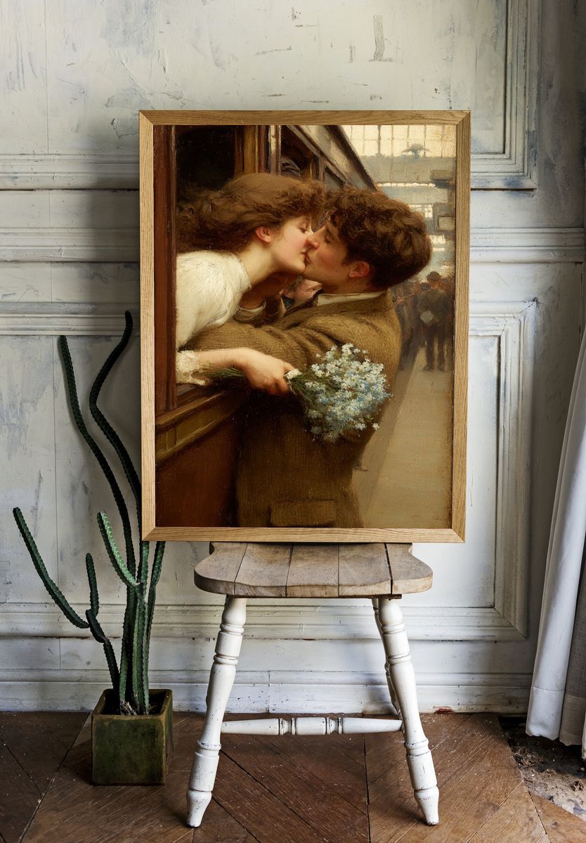 Romantic Kiss Fine-Art Poster. — room view 1