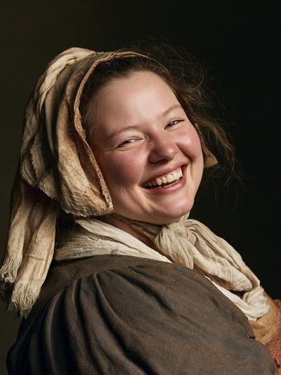 Smiling Girl Portrait Print. poster
