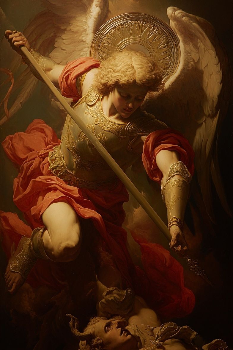 Archangel Victory Fine-Art Poster. poster detail