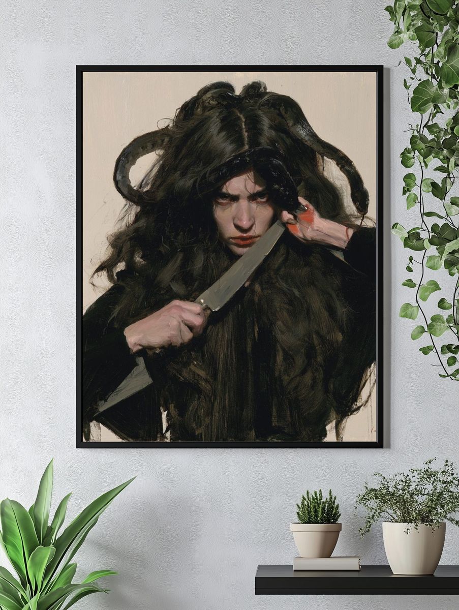 Medusa Portrait — Fine-Art Print. — room view 4