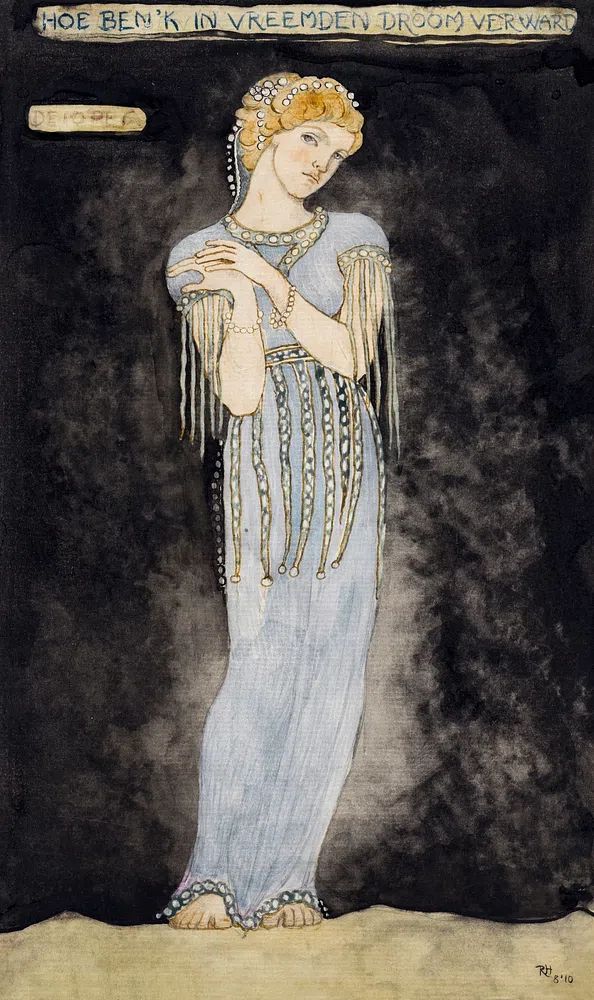 Elegant Woman in Dream — Fine Art Print. poster — fine-art art