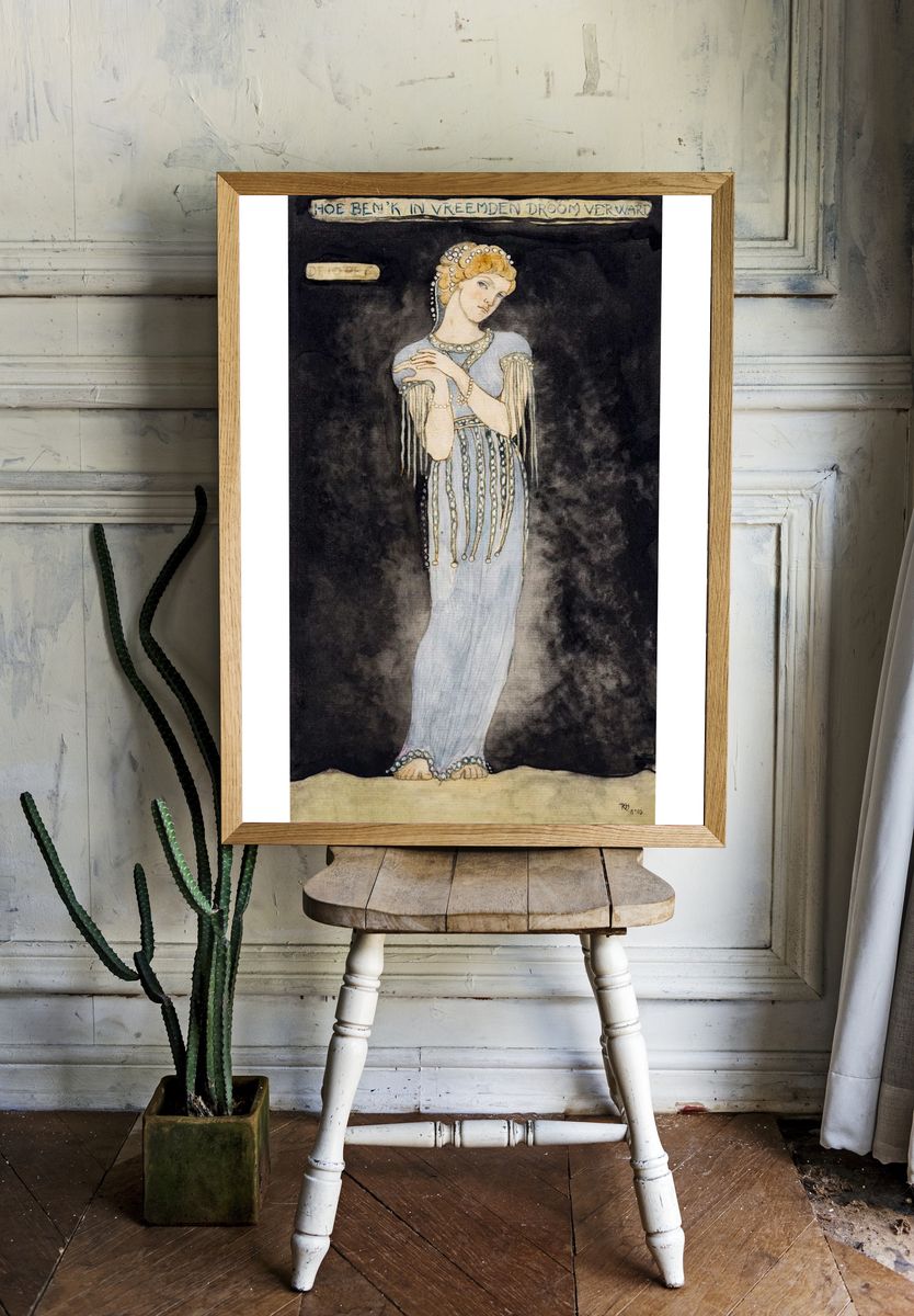 Elegant Woman in Dream — Fine Art Print room preview
