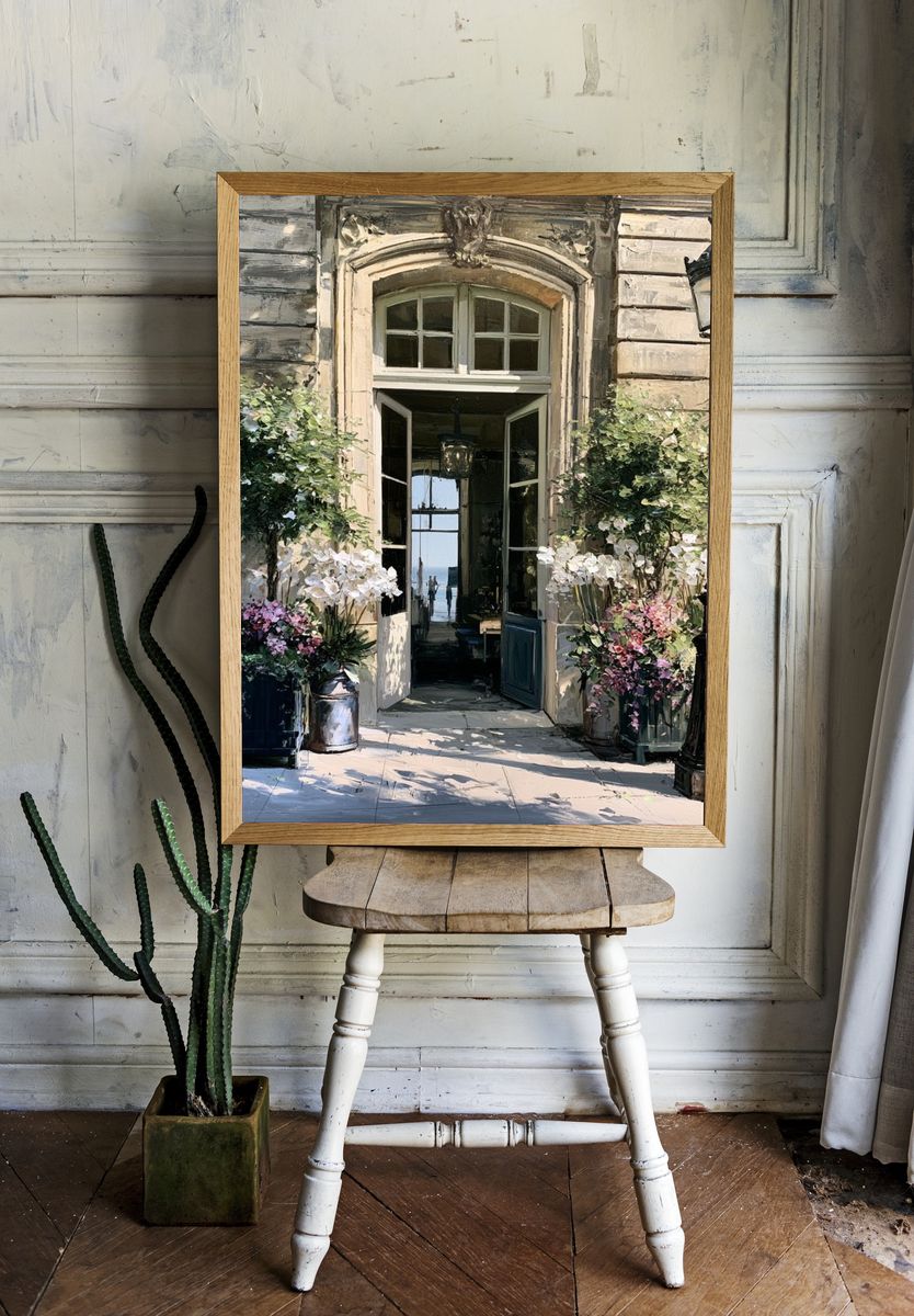 Parisian Courtyard Entrance Print. room preview
