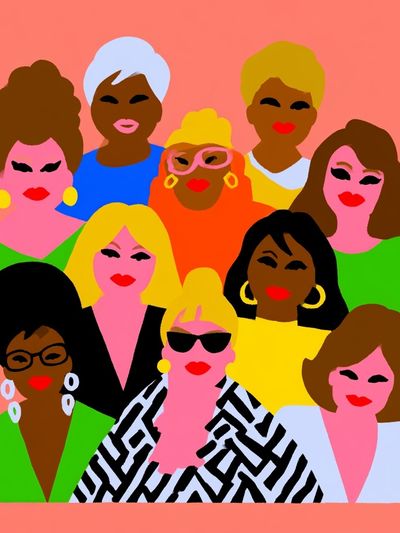 Pop Art Women Portrait Poster.