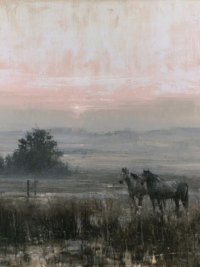 Misty Horses at Dawn Print.