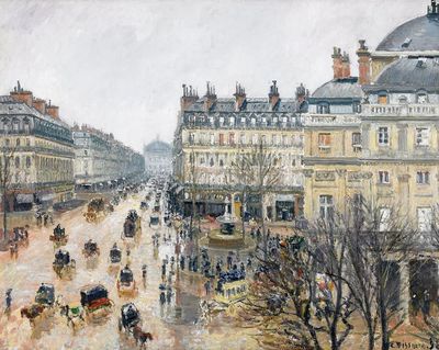 French Theater Square, Paris (1898). poster