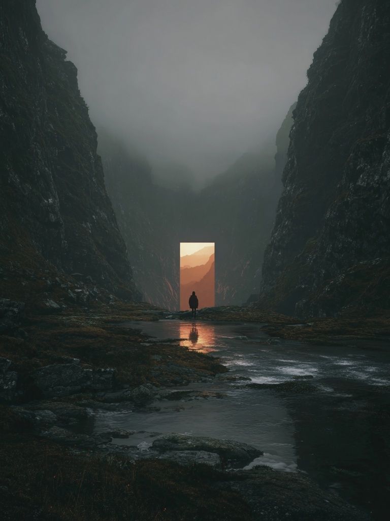 Mysterious Doorway — Fine Art Print. poster detail