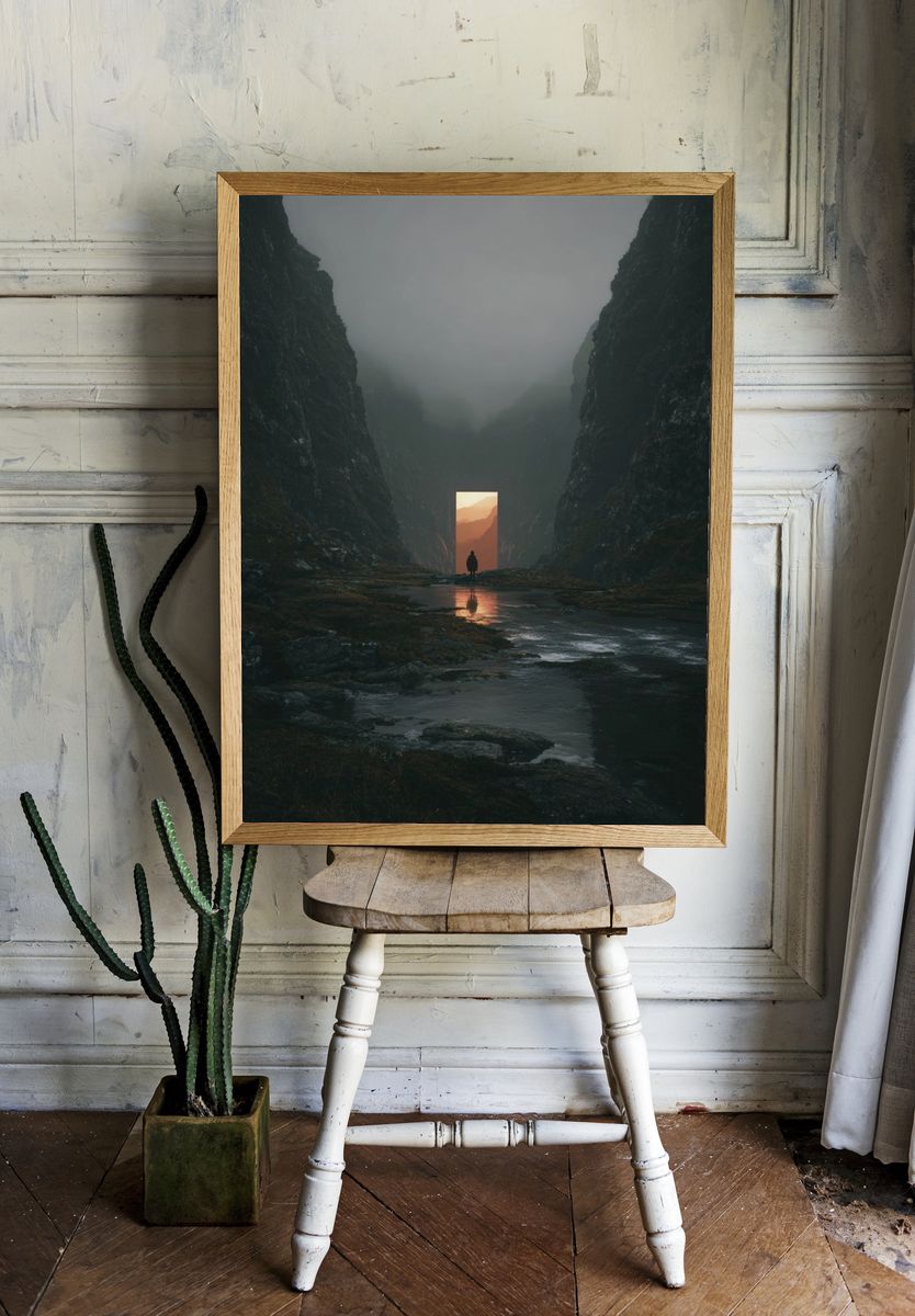 Mysterious Doorway — Fine Art Print. — room view 1