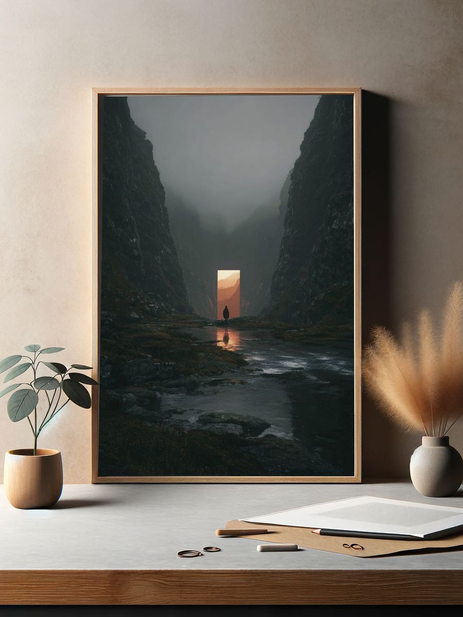 Mysterious Doorway — Fine Art Print. — room view 2