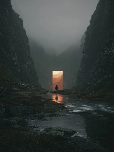Mysterious Doorway — Fine Art Print. poster