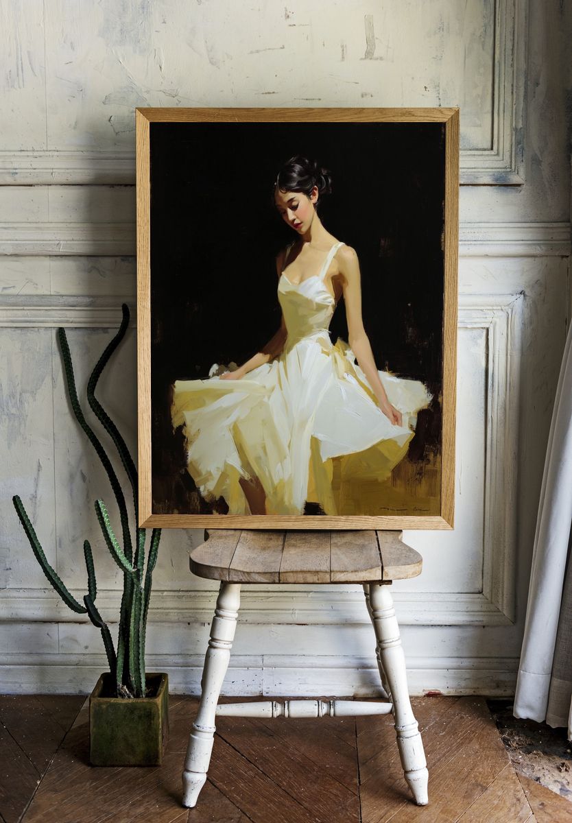 Elegant Ballet Portrait Print room preview