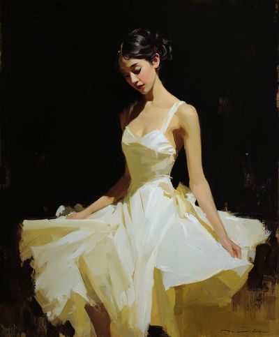 Elegant Ballet Portrait Print. poster