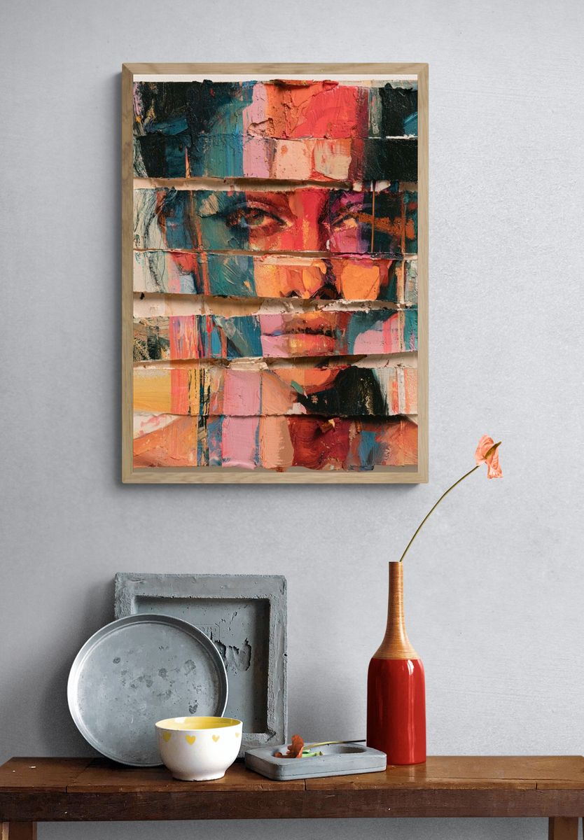 Fragmented Portrait Contemporary Print. — room view 3