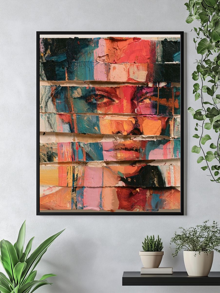 Fragmented Portrait Contemporary Print. — room view 4