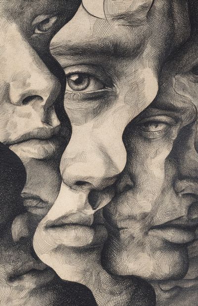 Faces in Shadows — Fine Art Print. poster print