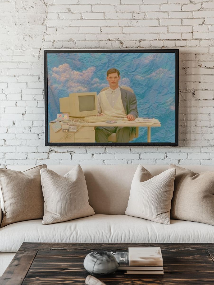 Surreal Office Portrait Print. — room view 1