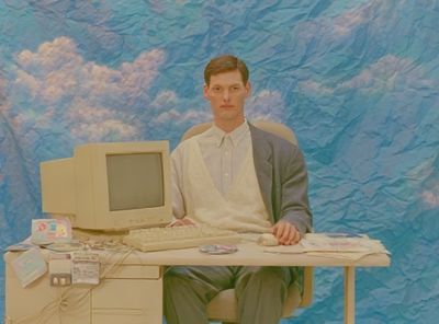 Surreal Office Portrait Print. poster