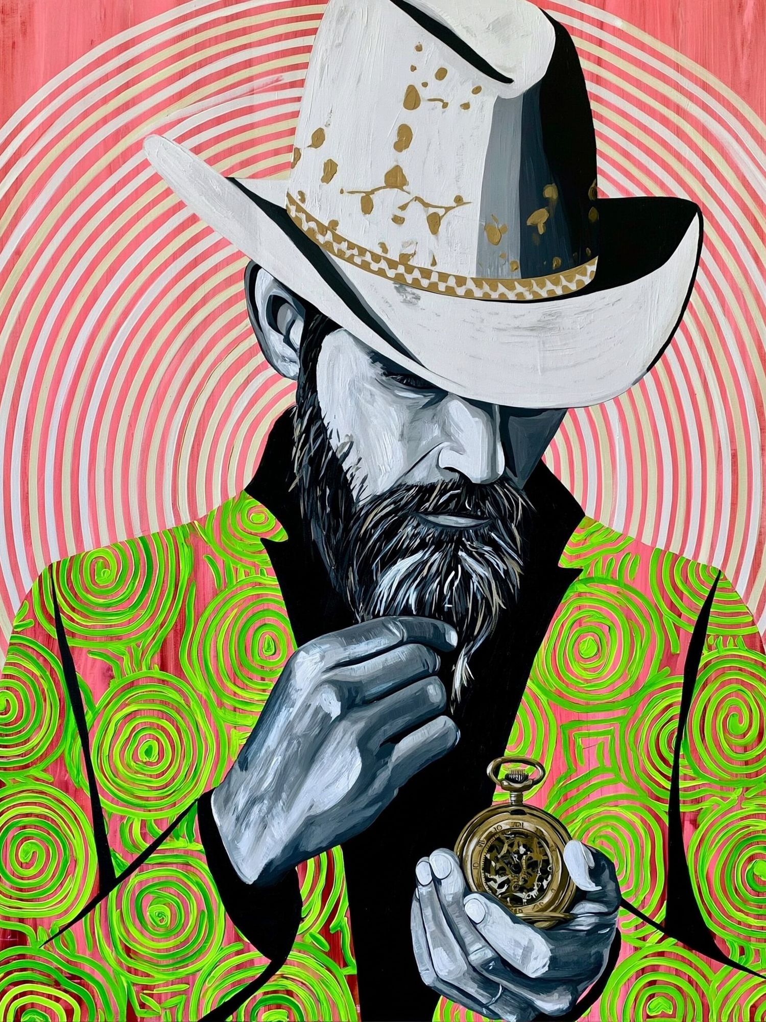 Cowboy Portrait Pop-Art Poster. poster — fine-art art