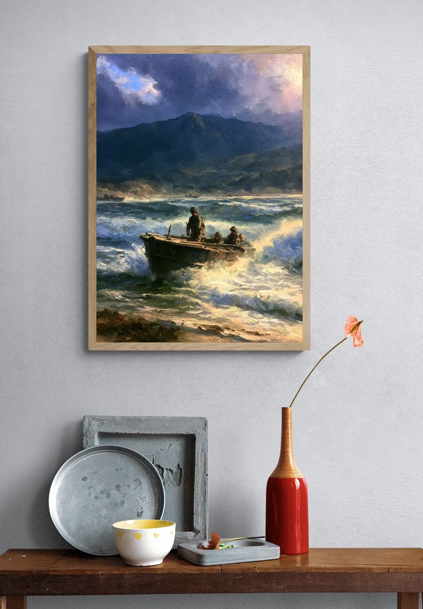 D-Day Landing Fine-Art Poster. — room view 3