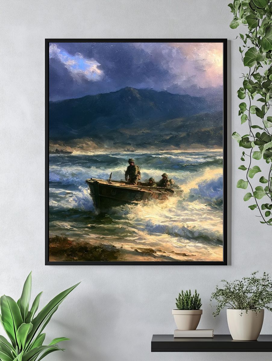 D-Day Landing Fine-Art Poster. — room view 4