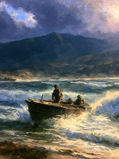D-Day Landing Fine-Art Poster. poster