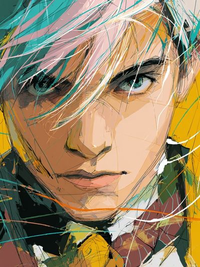 Abstract Portrait Expressionism Poster. poster