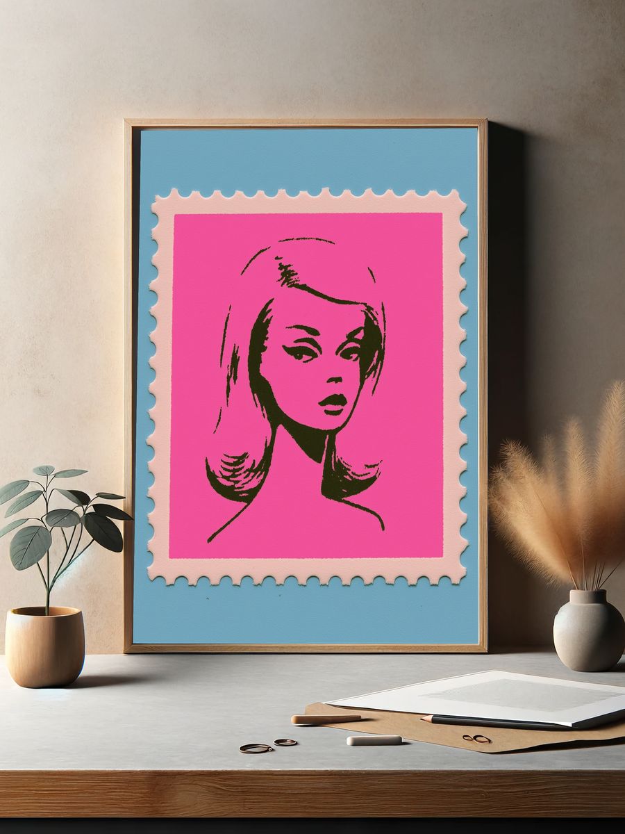 Pop Art Woman Portrait Poster. — room view 2