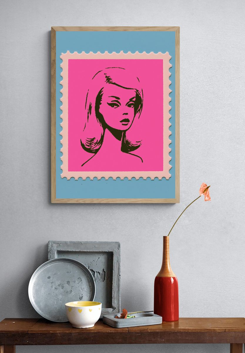 Pop Art Woman Portrait Poster. — room view 3