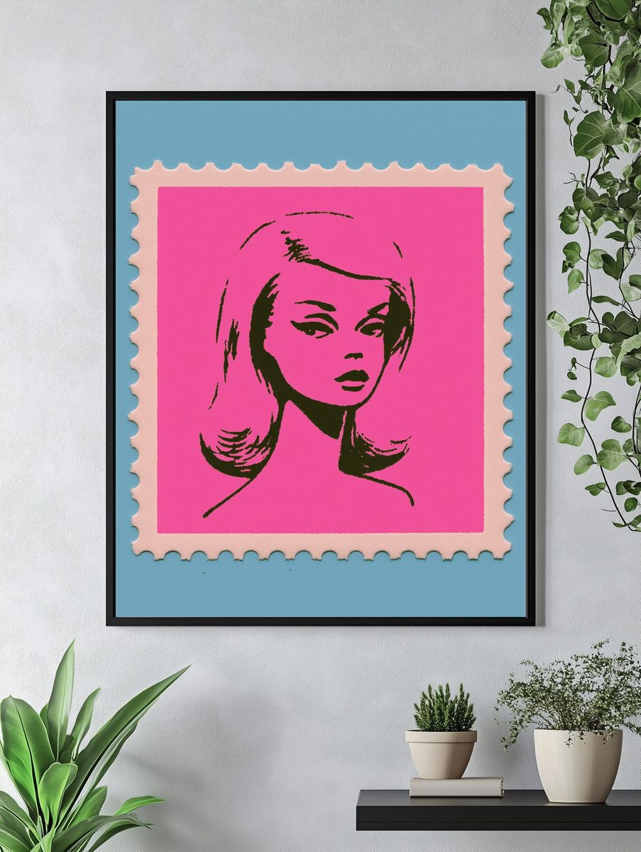 Pop Art Woman Portrait Poster. — room view 4