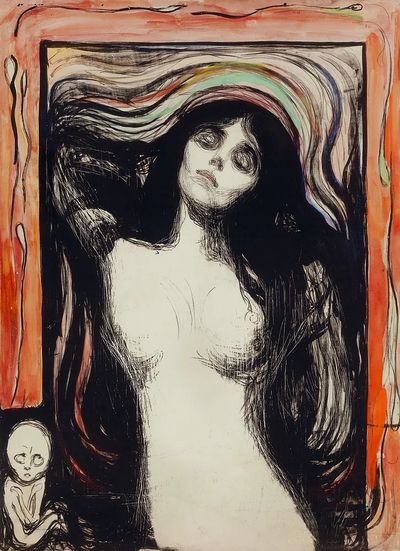 Madonna (ca. 1895–1896) Edvard Munch. poster print