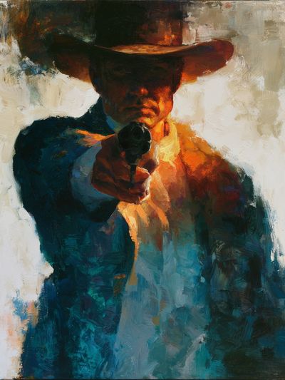 Cowboy Gunman Fine-Art Poster.