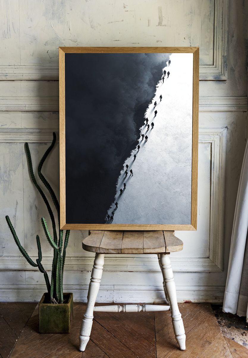 Silhouetted Figures in Contrast — Fine Art Print room preview